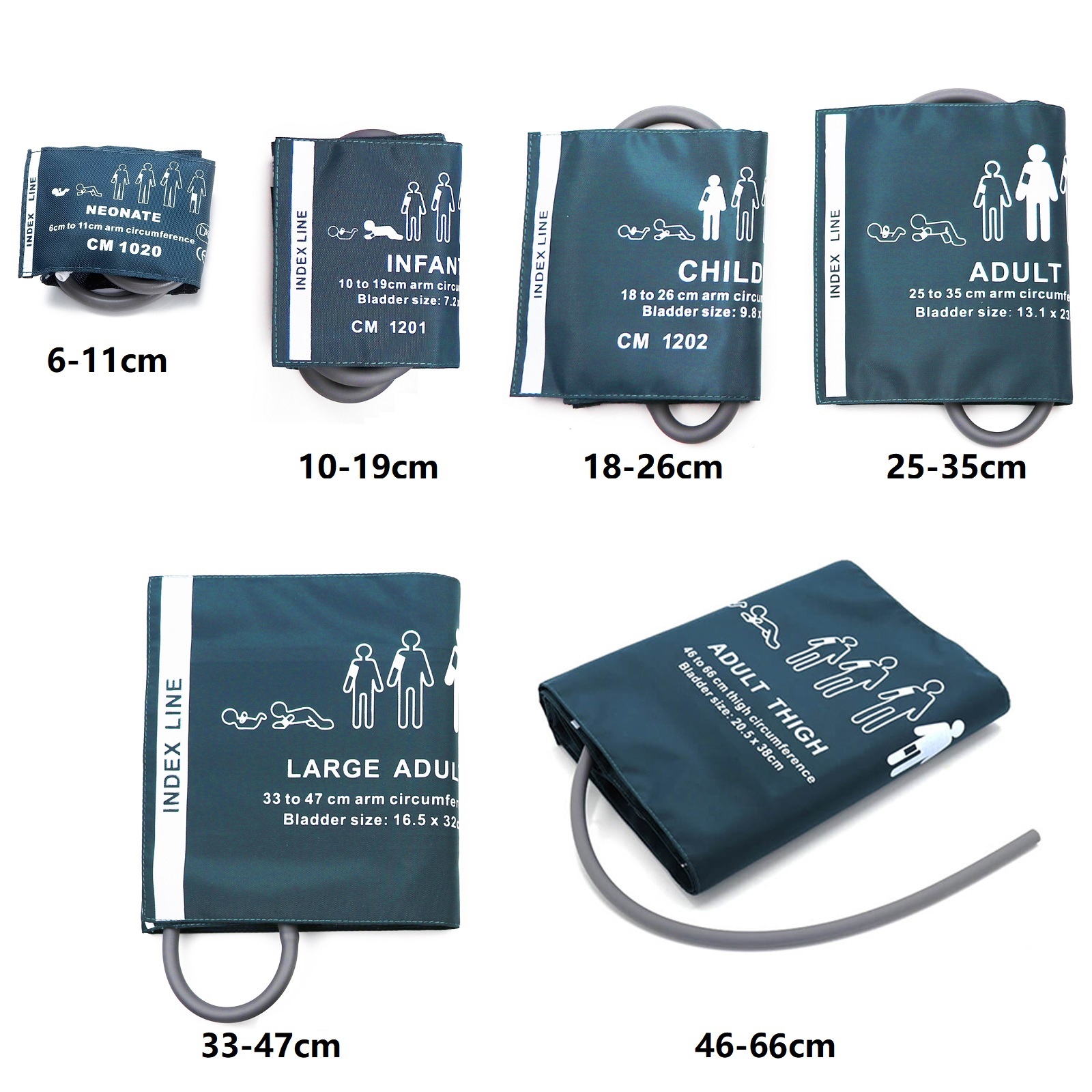 Dual Monitor Stand - 6 Size of Cuffs Neonatal Infant